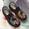 Chinese Traditional Embroidered Women's Flat Loafers Shoes